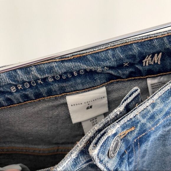 H&M Brock Collection Fitted Denim Cut Off Shorts - Picture 5 of 8